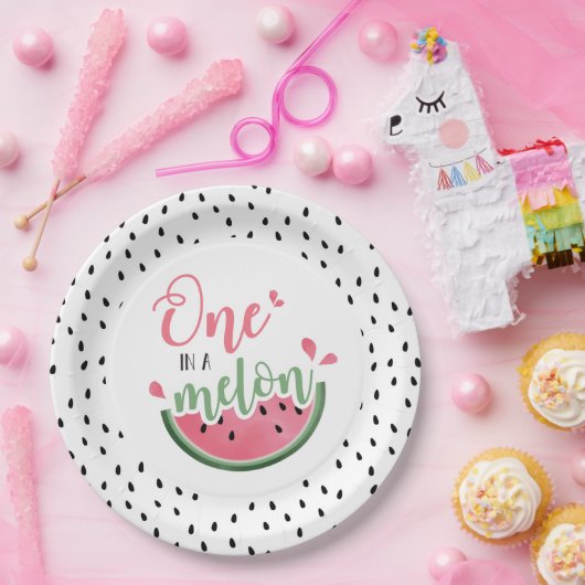 Einer in einem Melon Watermelon Pappteller (Party)