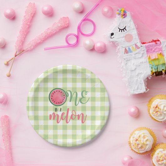 Einer in einem Melon Watermelon Pappteller (Party)