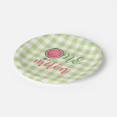 Einer in einem Melon Watermelon Pappteller (Schrägansicht)