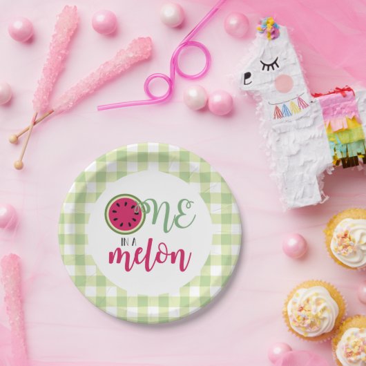 Einer in einem Melon Watermelon Pappteller (Party)