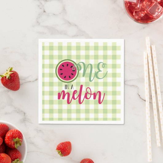 Einer in einem Melon Watermelon Serviette (Beispiel)