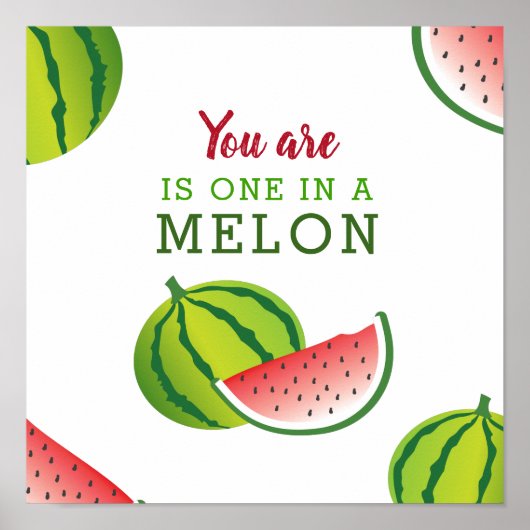 Einer in einer Melone Poster (Vorne)