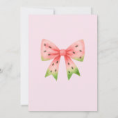 Einer in einer Wassermelone! 1. Geburtstag Party Einladung (Rückseite)