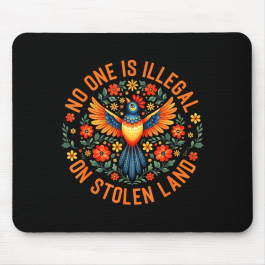 Einer ist illegal auf gestohlenem Land Native Amer Mousepad (Vorne)