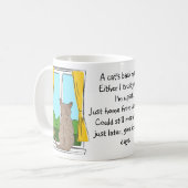 Einer Katze Rücken Kaffeetasse (Vorderseite Links)