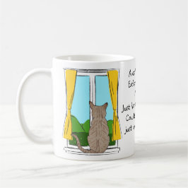 Einer Katze Rücken Kaffeetasse