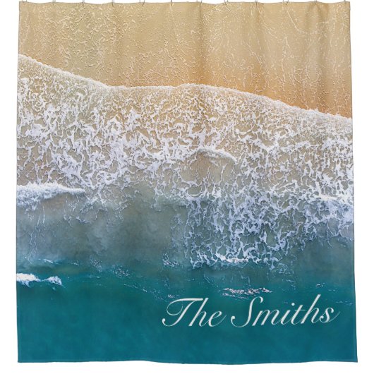 Einer mit dem Strand Duschvorhang (Vorderseite)