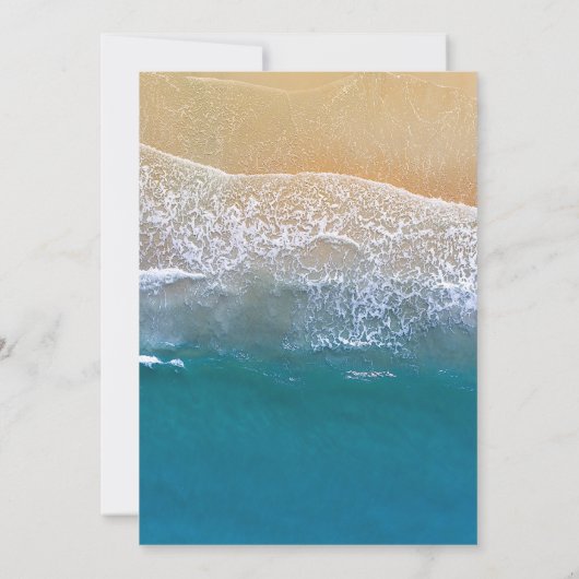 Einer mit dem Strand Geburtstag Einladung (Rückseite)