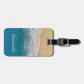 Einer mit dem Strand Gepäckanhänger (Vorderseite horizontal)