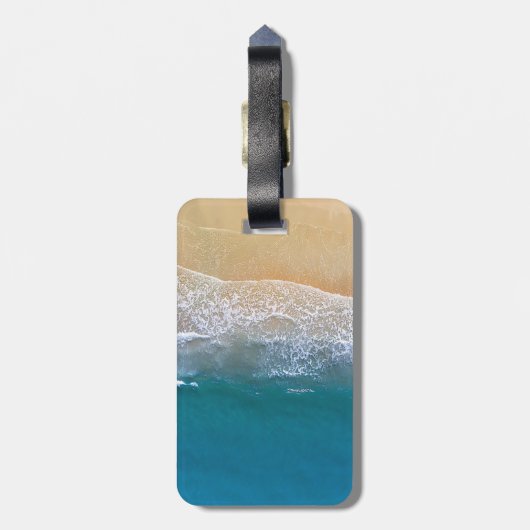 Einer mit dem Strand Gepäckanhänger (Rückseite vertikal)