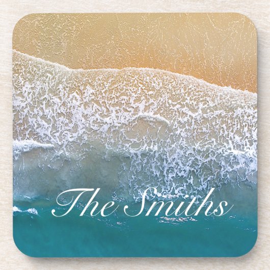 Einer mit dem Strand Getränkeuntersetzer (Vorderseite)