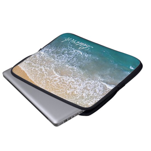 Einer mit dem Strand Laptopschutzhülle (Vorne Knopf)