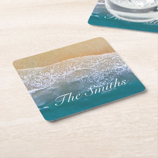 Einer mit dem Strand Rechteckiger Pappuntersetzer (angewinkelt)