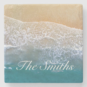 Einer mit dem Strand Steinuntersetzer