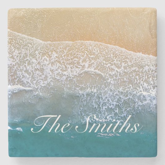 Einer mit dem Strand Steinuntersetzer (Vorderseite)