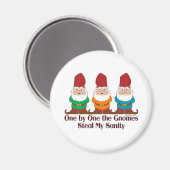 Einer nach dem anderen die Gnome Magnet (Vorderseite/Rückseite)