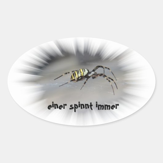 einer spinnt immer Aufkleber (Vorderseite)