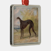 Einer von gewinnenden Windhunden George-Wegfoxs: Ornament Aus Metall (Rechts)