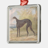 Einer von gewinnenden Windhunden George-Wegfoxs: Ornament Aus Metall (Links)