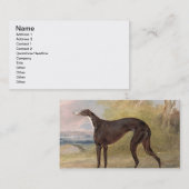 Einer von gewinnenden Windhunden George-Wegfoxs: Visitenkarte (Vorne/Hinten)