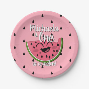 Einer von ihnen im Melon Watermelon Niedlich Pink  Pappteller