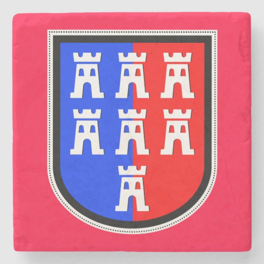 einer von sieben sächsischen Türmen Steinuntersetzer (Vorderseite)