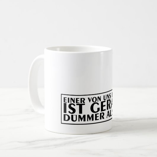Einer von uns vor dem Europäischen Parlament Kaffeetasse (Vorderseite Links)
