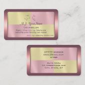 Einer zu einem Berater, rosa-gerahmte Battenburg Visitenkarte (Vorne/Hinten)