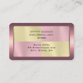 Einer zu einem Berater, rosa-gerahmte Battenburg Visitenkarte (Rückseite)