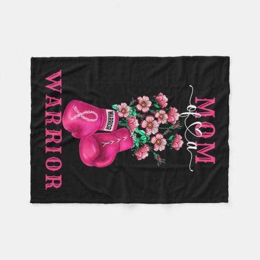 eines Brustkrebs-Bewusstseins eines Kriegers Fleecedecke (Vorderseite (Horizontal))