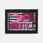 eines Brustkrebses eines Kriegers in den USA Flagg Fleecedecke (Vorderseite (Horizontal))