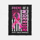 eines Brustkrebses eines Kriegers in den USA Flagg Fleecedecke (Vorderseite)