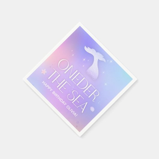 Eines der Meer Whimsical Funkelnd Meerjungfrau Geb Serviette (Ecke)