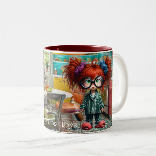 Eines dieser Tage (fakultative Personalisierung) Zweifarbige Tasse (VorderseiteRechts)