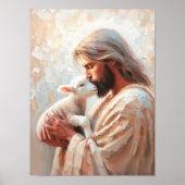 Eines Hirten Liebe, Christliche Kunst, Jesus rette Poster (Vorne)