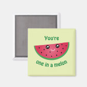 Eines in A Melon Funny Niedlich Kawaii Watermelon Magnet (Vorderseite/Rückseite)