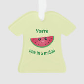 Eines in A Melon Funny Niedlich Kawaii Watermelon Ornament (Vorderseite)