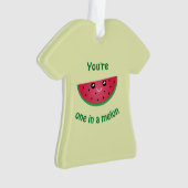 Eines in A Melon Funny Niedlich Kawaii Watermelon Ornament (Vorderseite)
