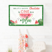 Eines in einem Melon 1. Geburtstag Wassermelon-Par Banner (Insitu)