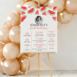 Eines in einem Melon Geburtstags-Meilenstein Zeich Poster