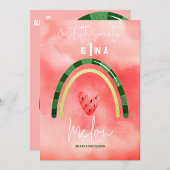 Eines in einem Melon Heart Watermelon Einladung