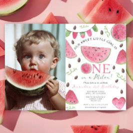 Eines in einem Melon Niedlich Watermelon Girl 1. G Einladung