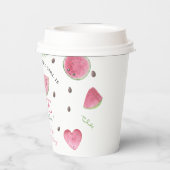 Eines in einem Melon Niedlich Watermelon Girl 1. G Pappbecher (Rückseite)