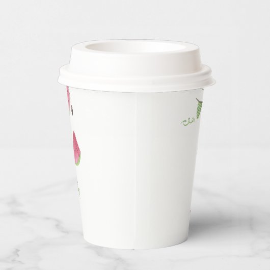 Eines in einem Melon Niedlich Watermelon Girl 1. G Pappbecher (Rechts)