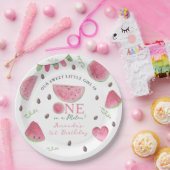 Eines in einem Melon Niedlich Watermelon Girl 1. G Pappteller (Party)