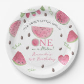 Eines in einem Melon Niedlich Watermelon Girl 1. G Pappteller (Vorderseite)