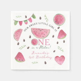 Eines in einem Melon Niedlich Watermelon Girl 1. G Serviette