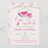 Eines in einem Melon Niedliche Wassermelone zum er Einladung (Vorne/Hinten)