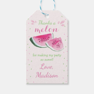 Eines in einem Melon Niedliche Wassermelone zum er Geschenkanhänger