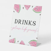 Eines in einem Melon signieren Wassermelonen Geträ Sockelschild (Vorderseite)